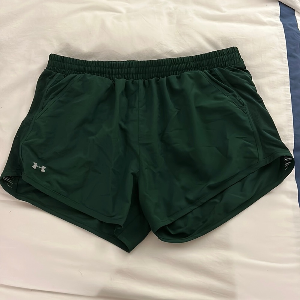 Women’s Under Armour green workout shorts